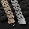 Joias de Hip-Hop Transfronteiriças 28mm Colar Cubano Cobre Incrustado Zircônia Colar Luxo Acessível Joias de Nicho Acessórios