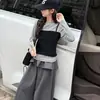 Traje para Niñas Estilo Primavera/Otoño 2026 Nuevo Infantil Súper Elegante Moderno Niña Grande Falso Dos Piezas Capa Base Conjunto de Dos Piezas