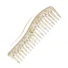 2025 Transfronterizo Nuevo Peine Pequeño Portátil Peine de Dientes Anchos Peine para Peinar el Cabello Peine Electroplateado Peine de Mano para Llevar en el Equipaje