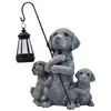 Estatueta de Cachorro Golden Retriever Realista Transfronteiriça Luz Solar para Jardim Caminho de Jardim Decoração de Vila Artesanato Estátua para Casa