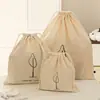 Bolsa de Viaje con Cordón de Algodón y Lino Maleta Bolsa de Empaque Multifuncional Bolsa para el Hogar Bolsa Antipolvo Bolsa de Almacenamiento para Artículos Varios