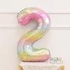 Celebridad de Internet Globo de Número de Cumpleaños de Estrella Degradada de 40 pulgadas Bebé Niños Decoraciones de Accesorios para Fotos para la Fiesta de Primer Cumpleaños