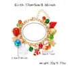 Set de Collar y Pulsera Navideño Nuevo de Moda Transfronterizo Europeo y Americano Pulsera de Reno Muñeco de Nieve Árbol de Navidad Regalo de Vacaciones
