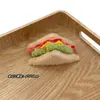Muñeco Colgante Peluche Dibujos Animados Forma Comida Simulación Pastel Hamburguesa Sándwich Broche Mochila Escolar Decoración Regalo