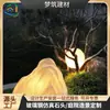 Nova luminária de jardim à prova d'água estilo chinês feita de resina de fibra de vidro, luz de paisagem de rochas para pátio, iluminação decorativa para gramado externo