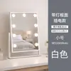 Espelho de maquiagem LED com luzes, iluminação de três tons, controle de toque, recarregável, espelho de beleza giratório de mesa, espelho de lâmpada Hollywood fábrica