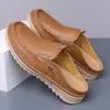 Mocasines casuales ligeros sin cordones para hombre, de cuero genuino, transpirables, con suela suave y antideslizante, talla grande, mocasines de cuero de vaca de capa superior