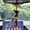 Colgante de calabaza de madera de durazno natural para coche, amuleto de paz, decoración de loto de madera de durazno para coche, regalo de bendición de área escénica de alta gama