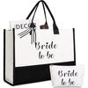 Amazon AliExpress Venta Caliente Transfronteriza BRIDE to be Bolsa Tote de Lona Blanca y Negra Bolsa de Maquillaje Boda Nupcial