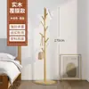 Perchero de pie para uso doméstico en el dormitorio, perchero de madera maciza, perchero de pie simple para dormitorio para colgar y secar la ropa
