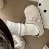 Zapatos Birkenstock de Punta Redonda y Suela Gruesa, Medio Abiertos para Mujer, Ropa Exterior 2026 Otoño/Invierno Nueva Llegada, Slip-on, Retro, Elevadores de Altura, Pantuflas de Suela Suave