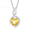 Exportación Transfronteriza Nuevo Ilimitado Colgante de Plata 925 Collar con Piedra de Nacimiento Diseño Simple y de Moda Versátil para Mujeres que Van al Trabajo