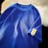 Camiseta de Manga Corta Waffle de Peso Pesado para Hombre, Verano Oversized Simple Suelta Color Sólido Estilo Hong Kong