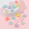 Acrílico Fosco Cor Mista Flor de Cinco Pétalas Coração Contas do Centro Contas Soltas para Pulseira Colar Joias Acessórios Feito à Mão DIY