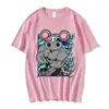 Camiseta Divertida Manga Músculo Ninja Rato Muki Fitness Anime Matador de Demônios Uzui Tianyuan para Homens e Mulheres