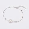 Pulsera para Mujer de Plata de Ley S925 Popular Transfronteriza con Cuentas de Gypsophila y Perlas, Nicho de Alta Gama, Joyería de Mano de Otoño e Invierno que No se Desvanece