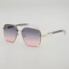 Moda Estilo Coreano Metal Doble Puente Pasarela Moda Gama Alta Versátil Exquisito Protección Solar Gafas de Sol Viaje