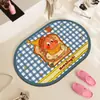 Alfombrilla de Piso de Tierra de Diatomeas de Dibujos Animados, Alfombrilla Absorbente de Agua Antideslizante para Baño, Alfombrilla Decorativa Linda para la Entrada del Baño, Disponible para Dropshipping