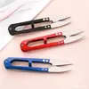 Tijeras para hilo de color fabricante mango de plástico costura tijeras de hilo en forma de U tijeras de resorte herramientas para punto de cruz regalo tijeras pequeñas