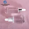 En Stock Botella de Vidrio Transparente Redonda Recta de Fondo Grueso de 30 ml, Botella Transparente con Gotero para Líquido Original de 15 ml, Material de Empaque para Botella Dispensadora Cosmética