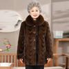 Shanli Dadi Abrigo Acolchado de Algodón para Mediana Edad y Ancianos Impermeable Pelo de Visón para Madre Abuela Invierno Abrigo Acolchado de Algodón Grueso para Madre de Mediana Edad y Anciana