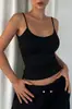 2025 Ropa Nueva Europea y Americana para Mujer Transfronteriza Simple Color Puro Espalda Descubierta Camisola Sexy Sexy Ropa Exterior Reparación de Base