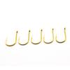Anzuelo de Pesca Profesional Hecho de Acero de Alto Carbono con Dientes Triangulares, Tubo Dorado, Adecuado para Pescar en Arroyos y Ríos, Artículos de Pesca al por Mayor