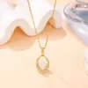 Collar de Perlas Nuevo Más Vendido Colgante Simple Moda Cadena de Clavícula de Acero de Titanio Colgante Fulu Joyería Nicho Lujo Ligero