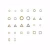 Arte de Unhas Ultra-Fina Liga Metálica Estrela do Mar e Lua Círculo Vazado Adesivos de Unha Decorações de Rebite Dourado Galvanizado Mini