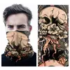 Pañuelo Mágico para Montar con Protección Solar al Aire Libre Bufanda Multifuncional Estampada Fantasma Europea y Americana Máscara de Calavera Toalla Mágica Variada