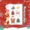 Pegatinas de Navidad para niños, dibujos animados, lindas, de colores, pegatinas de tatuaje, impermeables, calcetines con campana, muñeco de nieve, alce, regalo, estrellas