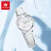 Reloj de Mujer Oris Marca Dropshipping Lujo Ligero Nicho de Mujer Gama Alta Espejo Rombo Reloj de Mujer Reloj de Cuarzo
