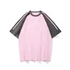 Camiseta de Manga Raglán de Marca Moderna con Cuello Redondo Verano Nuevo Retro Americano Tops para Hombre de Manga Corta Sueltos y Casuales