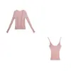 Conjunto de dos piezas de cárdigan de punto y top tipo camisola estilo coreano Yuyi para mujer, otoño 2026, top elegante entallado 2284