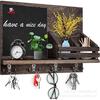 En stock, venta al por mayor de fábrica, estante para llaves de madera maciza, estante de almacenamiento de pared montado en la pared, estante de almacenamiento de llaves de entrada, estante de madera para llaves