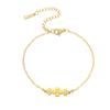 Colgante de Trébol de Cuatro Hojas de Acero de Titanio Cortado Brillante Moda Viajero Estilo Bohemio Pulsera con Dije de Acero Inoxidable al Por Mayor