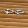 Pendientes de plata S925 de 18 quilates con forma de aguja, estilo INS, con lunares, incrustaciones de diamantes, hebilla para la oreja, combinables con todo, venta al por mayor