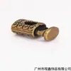 Hebilla de presión elástica metálica de columna plana con patrón cuadrado para cordón, hebilla de ajuste de resorte, hebilla de resorte de campana T5167