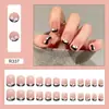 Uñas Postizas Virales de Moda 24 Piezas Estilo Francés Nuevas Uñas Postizas Degradadas