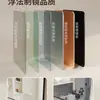 Espejo autoadhesivo de pared para lavabo, tocador, baño, inodoro, espejo de maquillaje, montado en pared, sin taladro, espejo de baño de pared