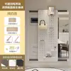 Tablero de clavijas de madera maciza Espejo de cuerpo entero con estante de almacenamiento, Espejo de tocador oculto, Espejo deslizante multifuncional para cubrir la caja del medidor eléctrico en la entrada