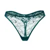 Calcinha Fio Dental Sexy de Renda de Qualidade Transfronteiriça Europeia e Americana Sexy Desejo Puro Confortável Respirável Cintura Baixa Moda Roupa Íntima