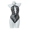 Lingerie Sexy para Mulheres, Uniforme Sedutor Transparente com Abertura no Gancho, Body de Renda Costas Abertas com Pérolas, Conjunto de Uniforme Sexy 2791