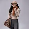 Chaqueta Especial Pilates para Mujer Manga Larga Adelgazante Alta Elasticidad Amigable con la Piel Transpirable Petite Corta Deportiva Cardigan de Yoga