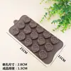 Molde de Hoja de Fresa Molde Silicona Hawthorn Confitado Yeso Decorativo Tipo Chocolate Adorno Dulce Crema de Caramelo