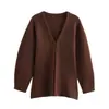 Estilo Europeu e Americano Inverno Nova Moda Conjunto Feminino Simples Casaco de Tricô Ponto Plano Mini Saia de Quadril Saia