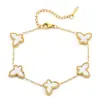 Pulsera de Acero de Titanio Multicolor con Forma de Mariposa y Concha de Doble Cara de Alta Gama, Muy Vendida, Moderna y Elegante, Gran Cantidad en Stock