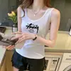 Chaleco de Algodón con Hilo para Mujer, Corte Ajustado, Cubriendo Pechos, Tirantes Anchos, Camiseta Interior, Nuevo Top Exterior de Verano