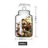 Frasco Sellador de Té de Vidrio Engrosado Frasco de Almacenamiento Tamaño Grande Material Fruta Seca Grano a Prueba de Humedad Té de Flores Chenpi Botella de Vidrio