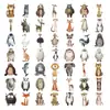 50 Pegatinas de Animales Caricaturescos Peculiares en Acuarela Impermeables para Decoración de Diario DIY, Cuaderno, Maleta